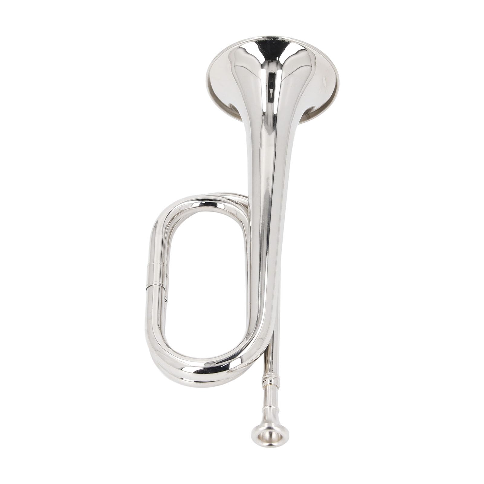 Bediffer Elegante Tromba Militare con di Valvole Facile da Suonare, Tromba da Cavalleria con Corno Curvo 3D per Banda Musicale Dell'orchestra