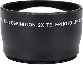 Telephoto Lens,2X Magnification Teleconverter for Cameras Accessory,Universal Telephoto Lens for 58mm Diameter,18-55mm Focal Length Lens.