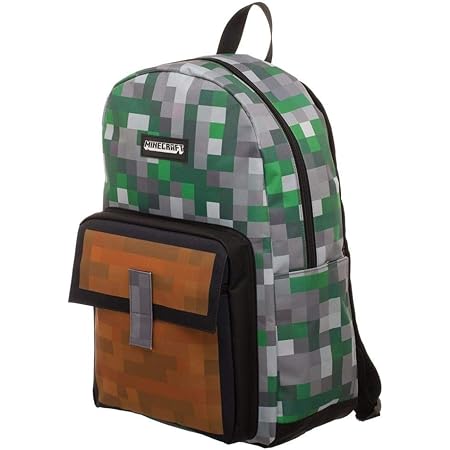 Minecraft Squares Allover Print Backpack Bookbag