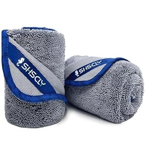 SHSCLY Mikrofaser-Autowaschhandtuch, 2 Stück