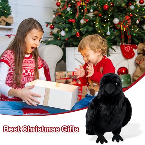 1 PCS Realistic Crow Plush, Black Crow Stuffed Animal Plush 9.84'' by FestiGlow - Used condition - Image 7