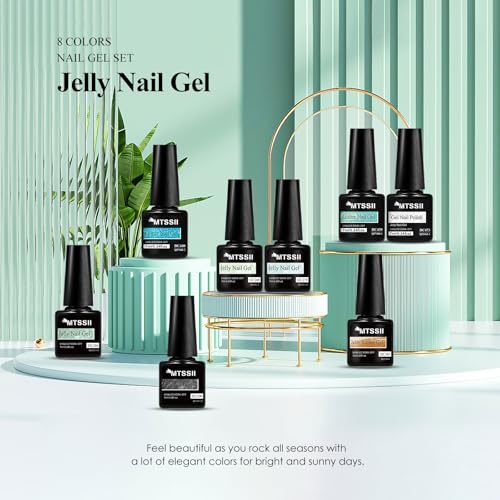 Set de esmaltes de gel MTSSII Jelly Crystal 8 colores miniatura 7