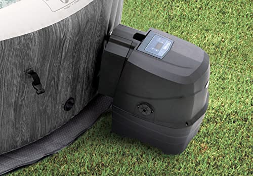 Intex Whirlpool Pure SPA Bubble Massage Greywood Deluxe - Ø 196 x 71 cm, für 4 Personen, Fassungsvermögen 795 l, graue Holzoptik, 28440 – Bild 4