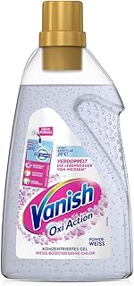 Vanish Oxi Action Powerweiss Gel – 1 x 1,5 l - Fleckenentferner und Wäsche-Booster Gel ohne Chlor – Für weiße Wäsche
