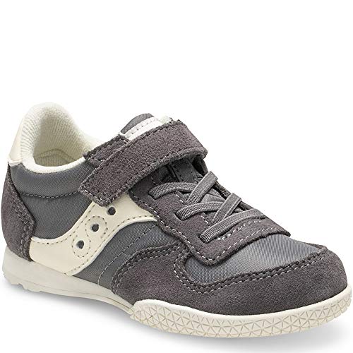 Saucony Kids Girl's Bullet Jr (Toddler/Little Kid) Grey/Cream 6.5 Toddler2