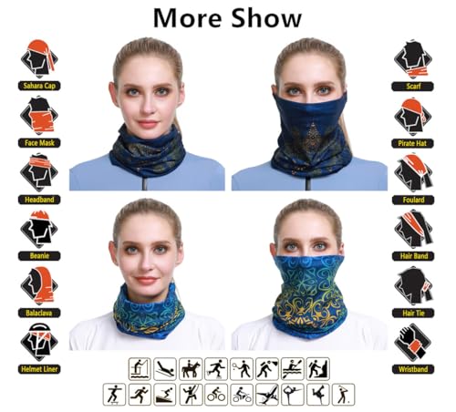 Image of VANCROWN Headband Neck Gaiter Head Wrap Headwear Face Mask Magic Scarf Bandana for Men and Women