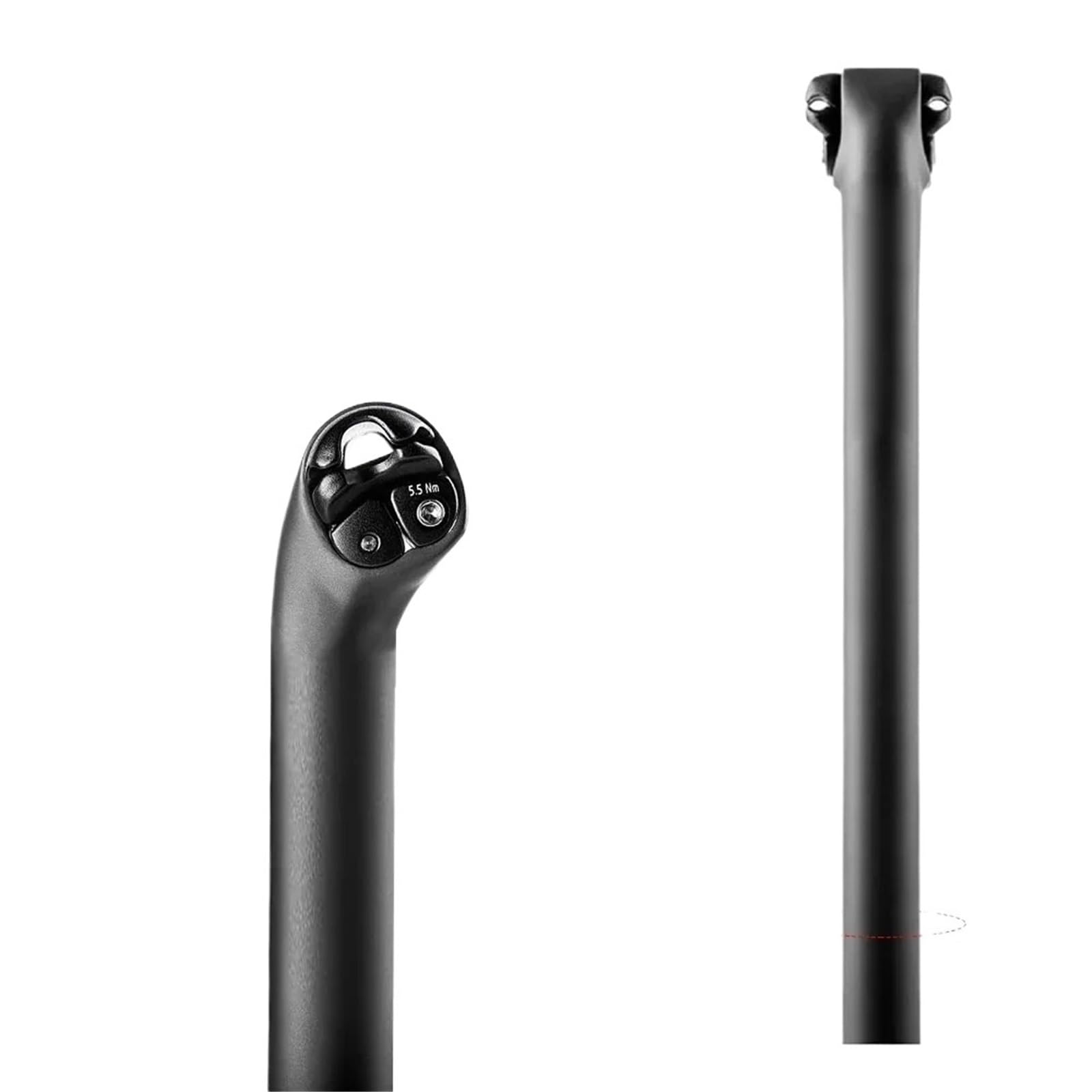 Tija Telescopica MTB Tija de sillín ajustable de fibra de carbono de doble perno for bicicletas, tija de sillín de bicicleta for bicicletas híbridas y eléctricas de grava de carretera(27.2mm 0mm)