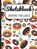  Sketchbook Journal for Girls: A Large Note Book for Girls of All Ages With Blank Paper For Drawing And Sketching: Artist Edition with Girly Cover