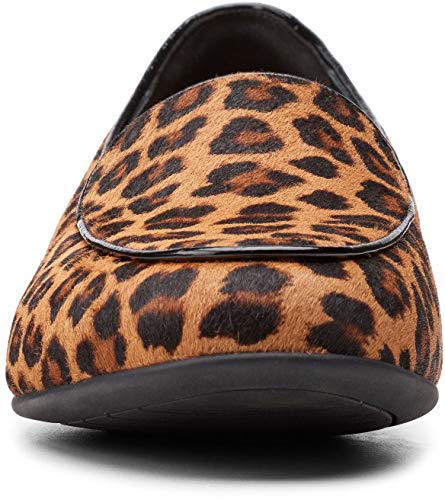 Image of Clarks womens Un Blush Ease flats shoes, Leopard Print, 8 US