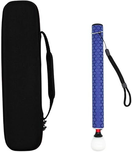 Miniatura 2 de Bastón telescópico de aluminio con punta rodante de 11.0in a 59.1in, con 2 puntas (mango azul)