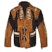 Produktbild HLS Herren Western Cowboy Bone & Lederjacke mit Fransen D4 - Kamelbraun V3-4XL