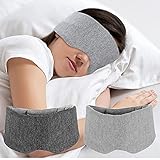 SUWEISHI 2 Pack 100% Cotton Ultra Soft Sleep Mask, Zero Pressure Natural Smooth Eye Cover with Adjustable Strap, Ultimate Sleeping Aid, Blocks Light, Comfortable Blindfold for Airplane / Nap / Travel