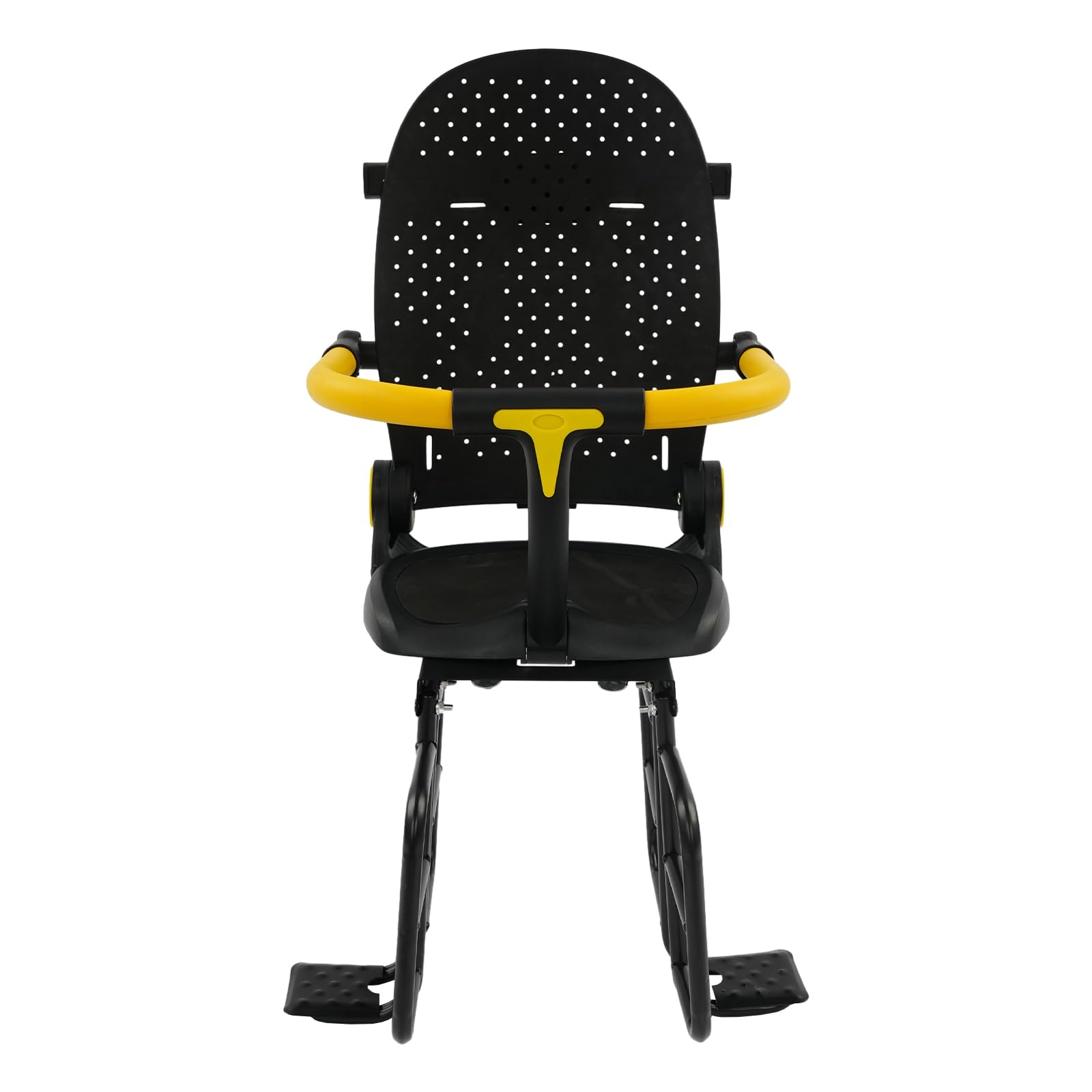 Asiento infantil plegable para bicicleta, montaje trasero, asiento de bicicleta con pedales y barra de seguridad, para bicicletas de ciudad y otras bicicletas con asiento trasero, soporta