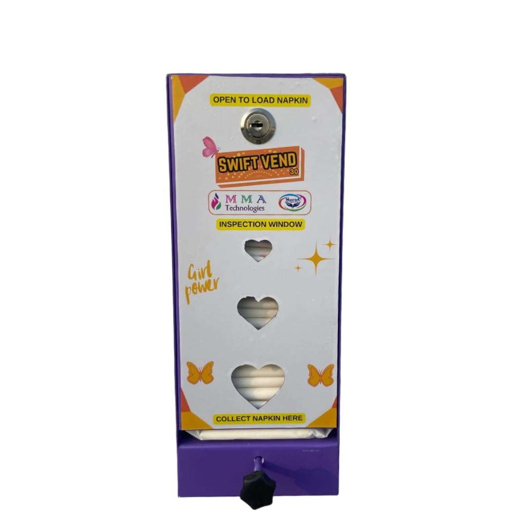 Mantra Brand Swift 30 Sanitary Pad Dispenser | Non-Electric Sanitary Napkin Dispensing Machine | Analogue Model Sanitary Pad Vending Machine