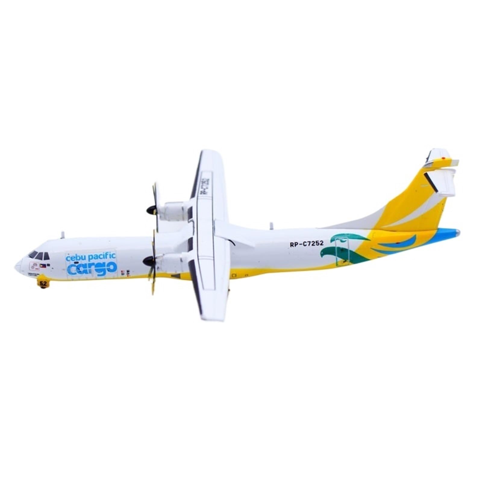 Repliki modeli samolotów 6CM dla Cebu Pacific ATR-72-500F RP-C7252 Statyczny wyświetlacz samolotu Model samolotu w skali 1:400 dla kolekcjonerów lotów Miniaturowy model samolotu