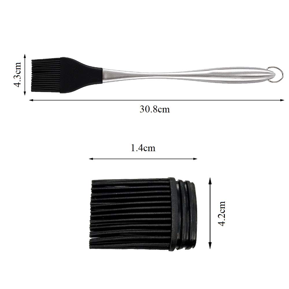 Silicone Backpinsel 3er Set – Hitzebeständig Bis 230°C, Für Grill & Küche, Blau/gelb/grün