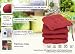 ZOLLNER 4 mullidos Cojines para Silla, 38x38x6 cm, Rojo