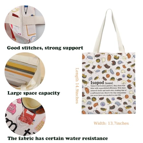 Bolsa tote con diseño de bicho bola para amantes de insectos miniatura 4