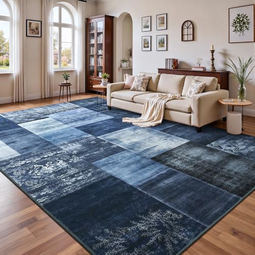 Tapete DweIke azul marino 72x48 pulgadas geométrico moderno miniatura 4