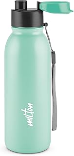 MILTON Caper 750 Stainless Steel Water Bottle 670 ml, Single Walled, ISI Certified I Leak Proof Lid, Rust Proof I For School, Office, Gym I Mint Green