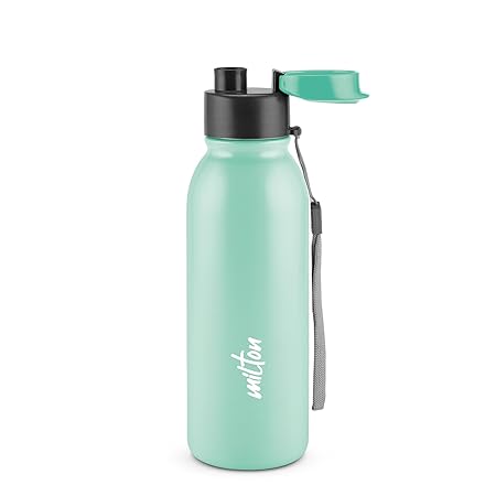 MILTON Caper 750 Stainless Steel Water Bottle 670 ml, Single Walled, ISI Certified I Leak Proof Lid, Rust Proof I For School, Office, Gym I Mint Green