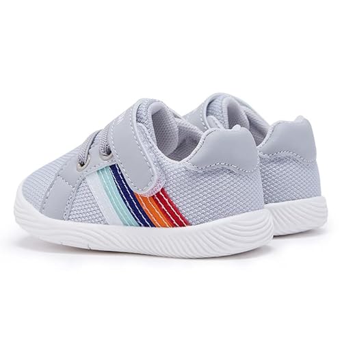 Bmcitybm Baby Shoes Boys Girls Mesh Sneakers Infant Breathable Walking Shoes Lightweight Non-Slip First Walkers 6 9 12 18 24 Months Grey Size 12-18 Months Infant #TOP4