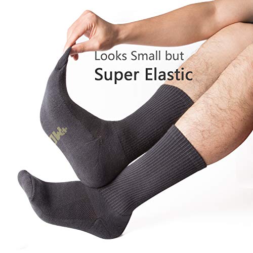 +Md 6 Pack Soft Mens And Womens Bamboo Crew Socks Smell Control Cushioned Dress Casual Socks 6Black10-13 #TOP5