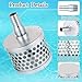 Round Hole Suction Strainer Filter for Pumps with Hose Connector, Carbon Plated Steel Basket Water Suction Filter, with NPT Female Thread, Reduces Solids Entering Pump