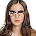 Small Aviator Sunglasses for Narrow Face, Wenlenie Small Shades Gold Metal with Pink Polazied Mirror Lens