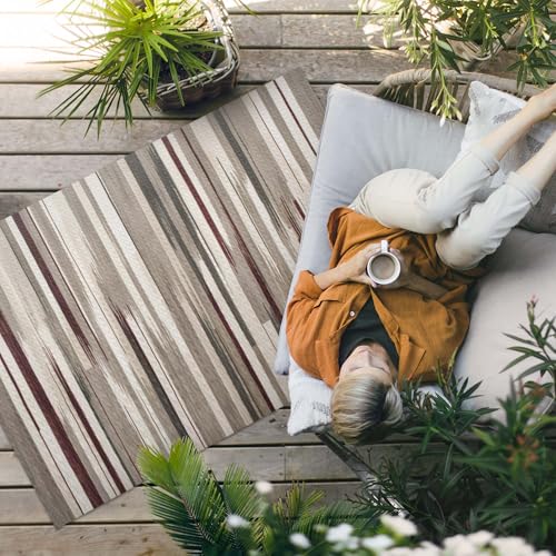 Tapis en vinyle 100x150 cm pour masquer et protéger un sol de balcon