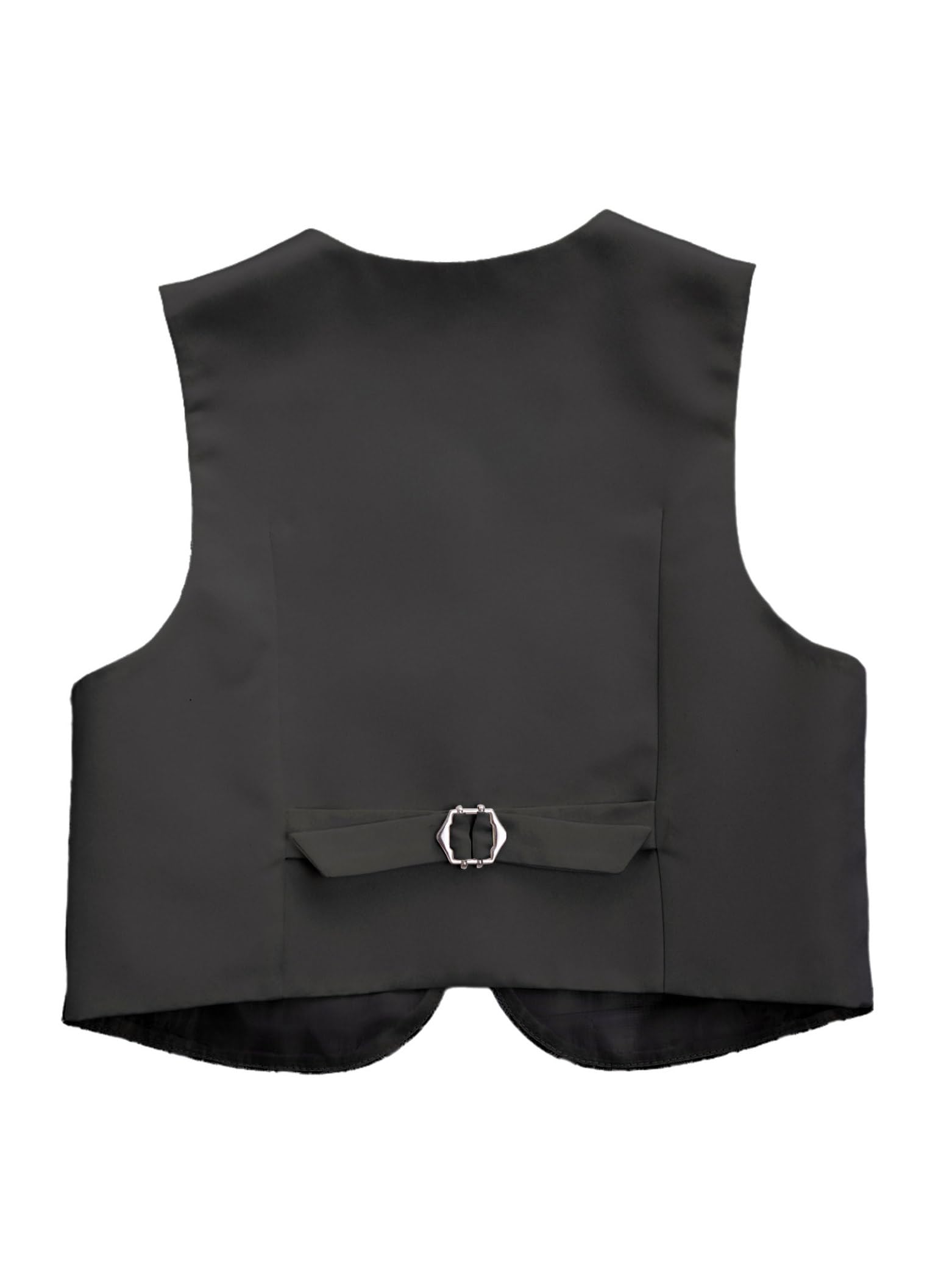 Linjinx Gilets Costume Enfant Fille Garçon Gilet Veston sans Manches à Carreaux Manteau Mariage Cérémonie Anniversaire Baptême Outwear 5-16 Ans