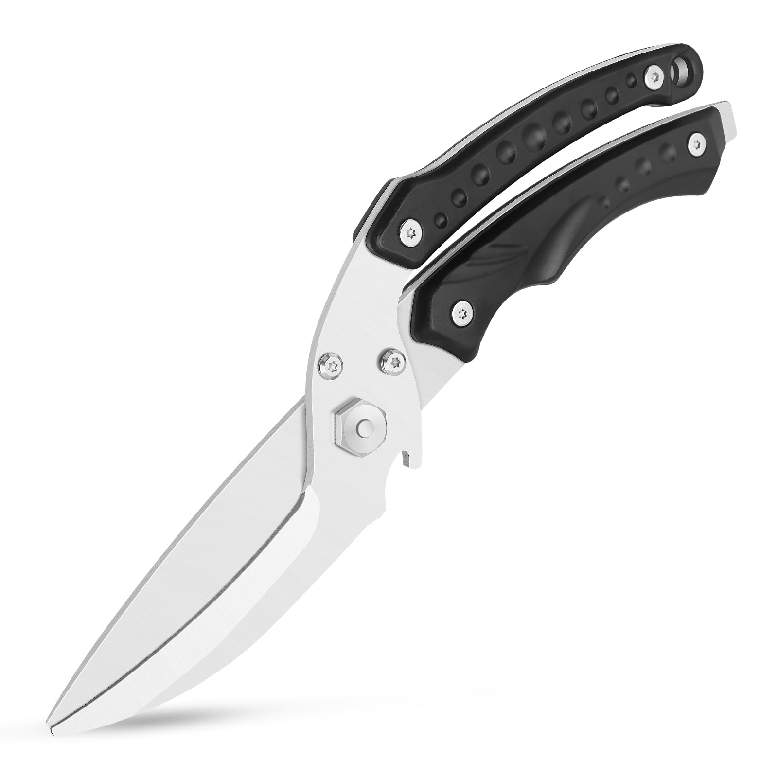 tazoueoo Detachable Heavy-Duty Poultry Shears, 25.6 cm Stainless Steel Chicken Bone Scissors, 308g Pro Kitchen Shears for Meat, Separable Poultry Scissors with Safety Lock