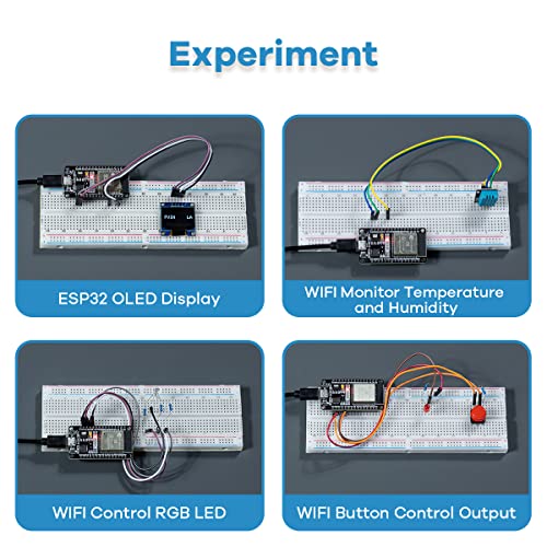 Image of LAFVIN Basic Starter Kit for ESP32 ESP-32S WiFi IoT Development Board with Tutorial Compatible with Arduino IDE