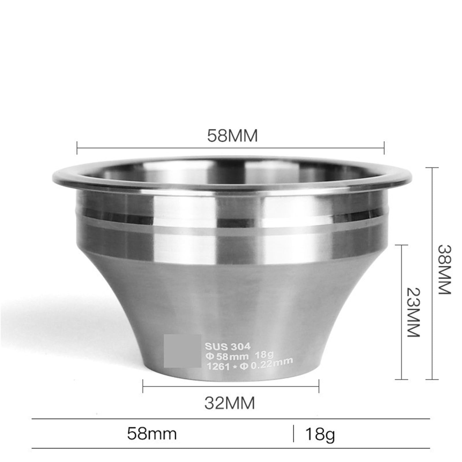 Coffee Filter Holder Basket,Compatible With Alikisscafe,Step Down Portafilter Basket 51mm 54mm 58mm,Compatible With Convex,Billet,Compatible With Delonghi,E61 Coffee Accessory Barista Tools(58mm 18g)