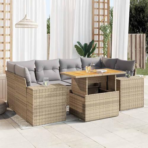 Materiale robusto per uso esterno: rattan sintetico resistente ai raggi UV su telaio in acciaio verniciato a polvere supporta fino a 110 kg per sedile e resiste a vento, sole e pioggia. Il set di mobili da balcone è veloce da montare e può essere conservato in modo protetto tutto l'anno con una copertura standard, che vi porterà anni di gioia.