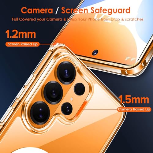 Image of DIZORO Magnetic Compatible with Samsung Galaxy S26 Ultra 5G Case Clear [Compatible with MagSafe][Anti-Yellowing][Military Grade Protection] S26 Ultra Phone Back Cover (Clear)