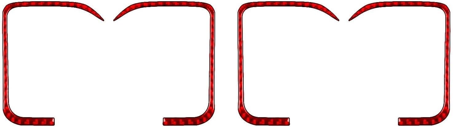 Panel Cover Decoration for GMC for Sierra 1500 2014-2018 Carbon Fiber Inner Door Bowl Handle Panel Cover Suits Car Interior Sticker(Red 2)