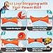 Kewery Power Drill Fishing Line Stripper & Spooler Tool, Fast Line Removal & Rewinding, Tangle-Free Line Management, Aluminum & Stainless Steel, Compact Portable Design for Fishing Reels & More