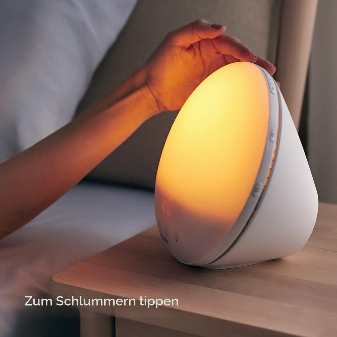 Philips HF3520/01 Wake-Up Light (Sonnenaufgangfunktion, digitales FM Radio, Tageslichtwecker) weiß