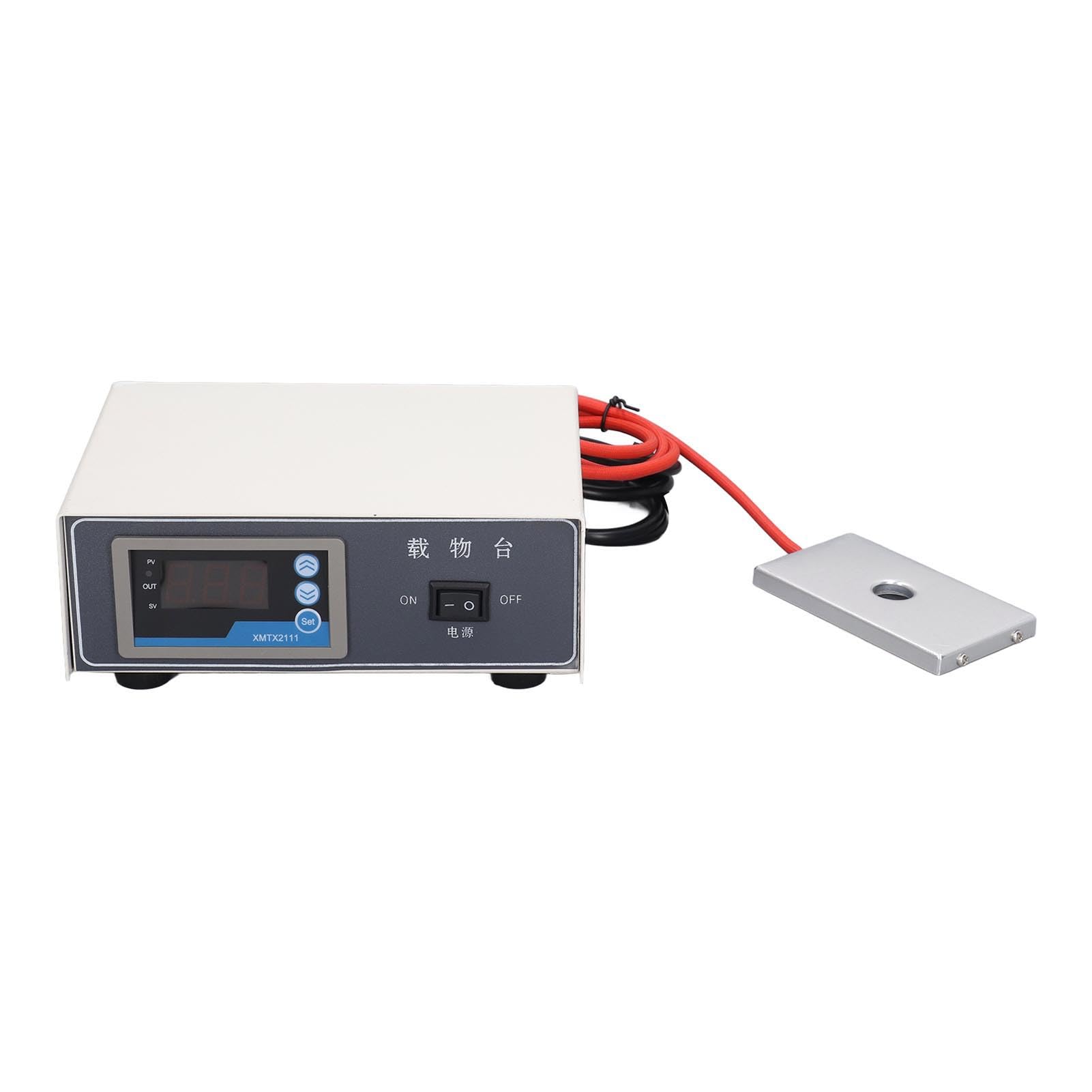 Placa calefactora de laboratorio de 75 W - Etapa de control de temperatura para microscopio digital y calentador de portaobjetos con control de temperatura constante - Enchufe UE