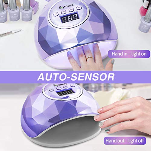 Skymore 86W LED Nail Lamp, Professional Nail Dryer with 4 Timer Setting, Portable Curing Lamp for Gel Nail Polish, Automatic Sensor & LCD Display, Manicure Pedicure Tools for Home Salon - Thumbnail 3