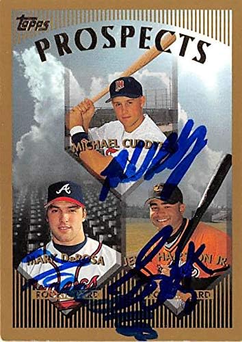 Jerry Hairston Mark DeRosa Michael Cuddyer autographed baseball card 1999 Topps #426 Prospects (Twins Orioles Braves)