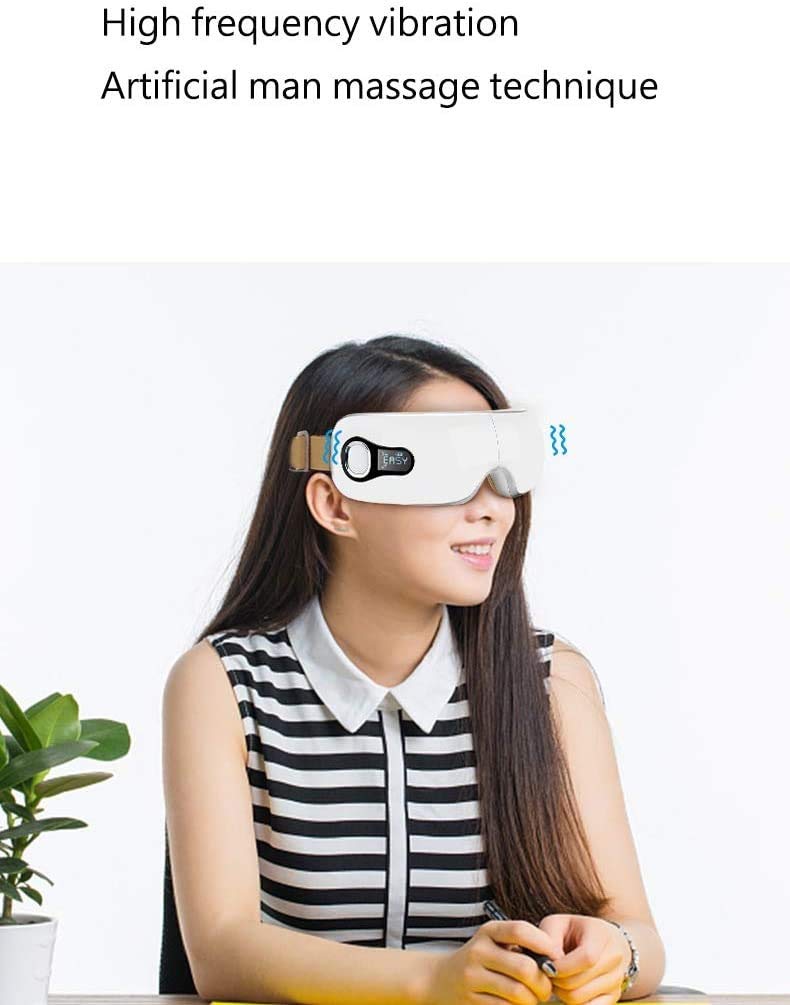 Massager-Eye Massager-Electric Eye Massager con Calor, vibración, presión de Aire 5 Modos de Trabajo para aliviar cepa de Ojo Ojo de Ojos Secos Dolores de Cabeza Círculos Oscuros Bolsos de Ojos
