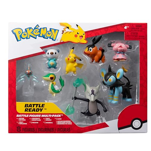 Pokémon Battle Figure 8 Pack - Six 2-Inch and Two 3-Inch Battle Figures including Pikachu, Multicolor, 2 inches, 3 inches - Image 2