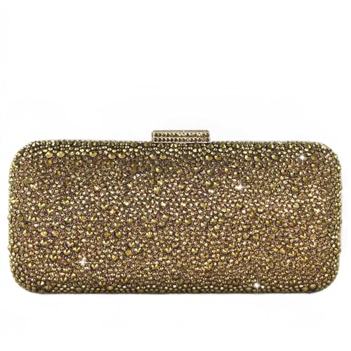 Mini pochette dorée en cristal de soirée pour femme élégante Boutique De FGG