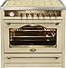 Kaiser HC 93655 IelfEM Cuisinière électrique 90 cm / Kaiser Empire Ivoire avec plaque à induction/5 zones de cuisson/8 fours électriques multifonction/autonettoyant/115 L