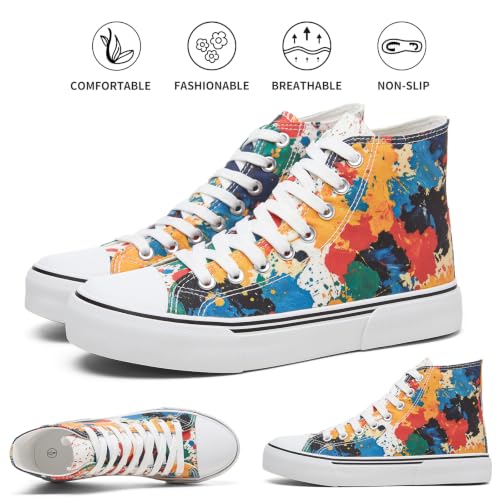 Image of hash bubbie High Top Canvas Sneakers Fashion Walking Shoes