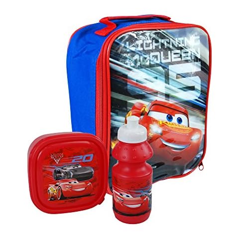Disney Pixar® Cars 3 Back to School Sets Including Backpack, Messenger, Trainer Bag, Lunch Sets, Sports Bottle & Pencil Case (3PC Lunch Set: Lunch Bag, Lunch Box & Sports Bottle) Cover