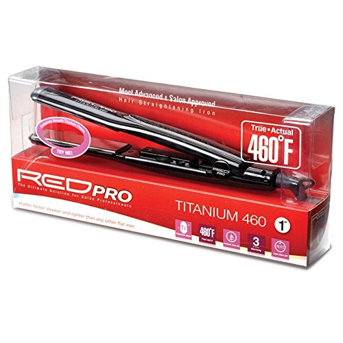 RED Kiss Titanium Flat Iron, 1 Inch