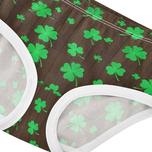 Joisal Green Lucky Clover Brown Girl Panties Cute Toddlers Underwear Floral Cotton Designer Briefs Undies Kids 2t4
